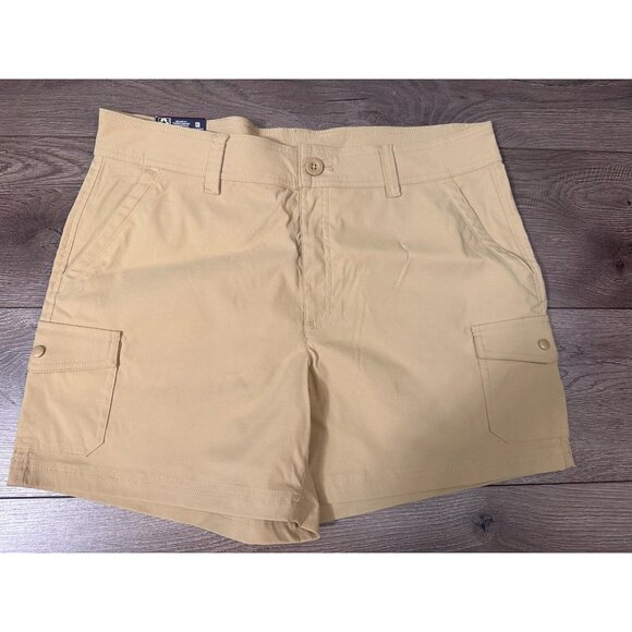 Eddie Bauer shorts women 2 Way Stretch 5”Inseam Hiking Outdoor Wear size 14 - Picture 2 of 13